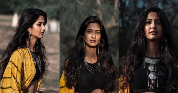 Keerthi pandian hot posing in bikini dress getting viral