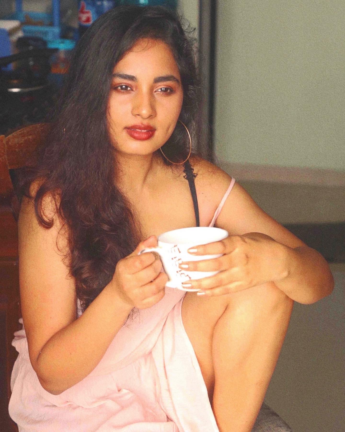 Srushti dange hot pink slip photoshoot getting viral