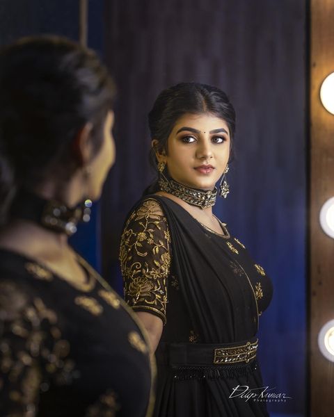 Gabriella charlton hot latest black lehenga dress photoshoot