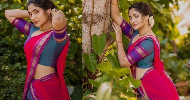Losliya hot photos in single green shirt photoshoot trending