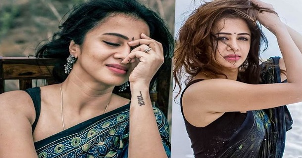 Anjana rangan hot instagram viral photos in short modern dress posted on social media