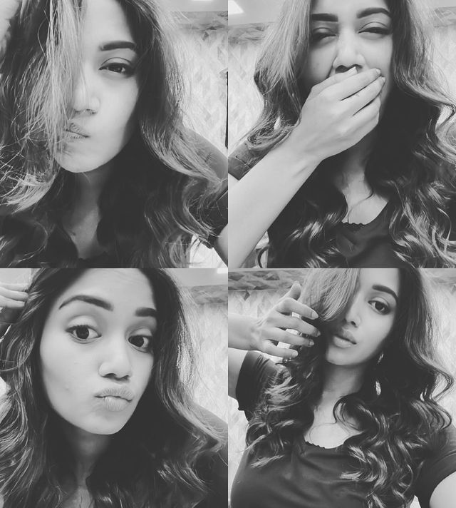 Nivetha pethuraj hot posing in antique dress and background