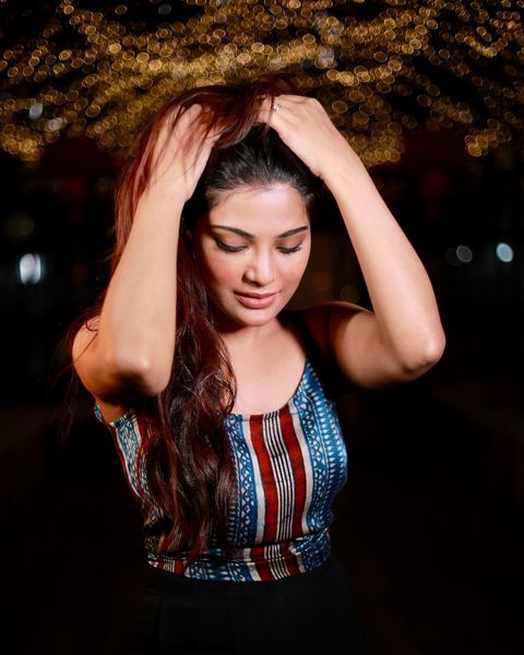 Aathmika hot and cute look photos in stylish look impresses fans