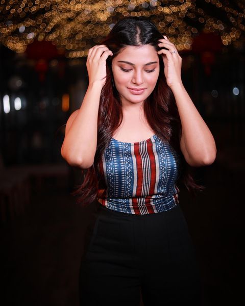 Aathmika hot and cute look photos in stylish look impresses fans