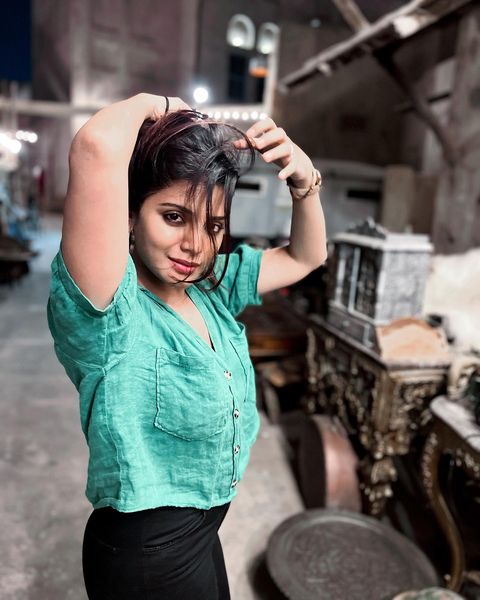 Aathmika hot and cute look photos in stylish look impresses fans