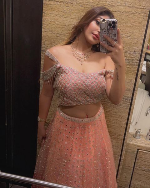 Yashika anandh hot photos and video in grand lehenga posted on social media