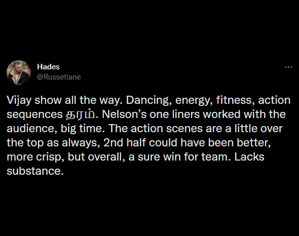 Beast review on first day release