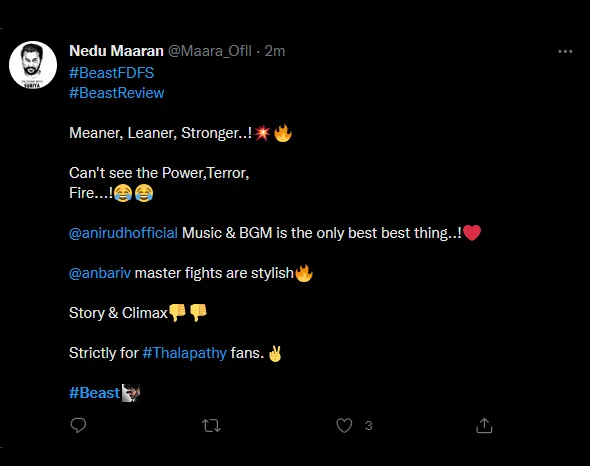 Beast review on first day release