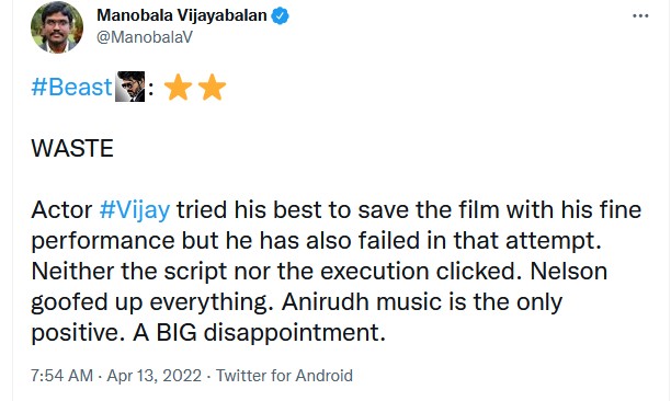 Beast review on first day release