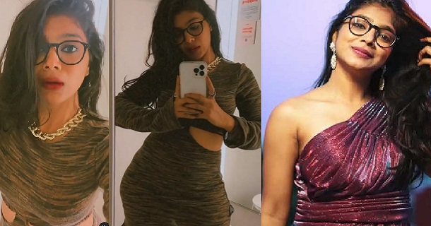 Vj parvathy hot photoshoot and reels video in modern tight fit dress