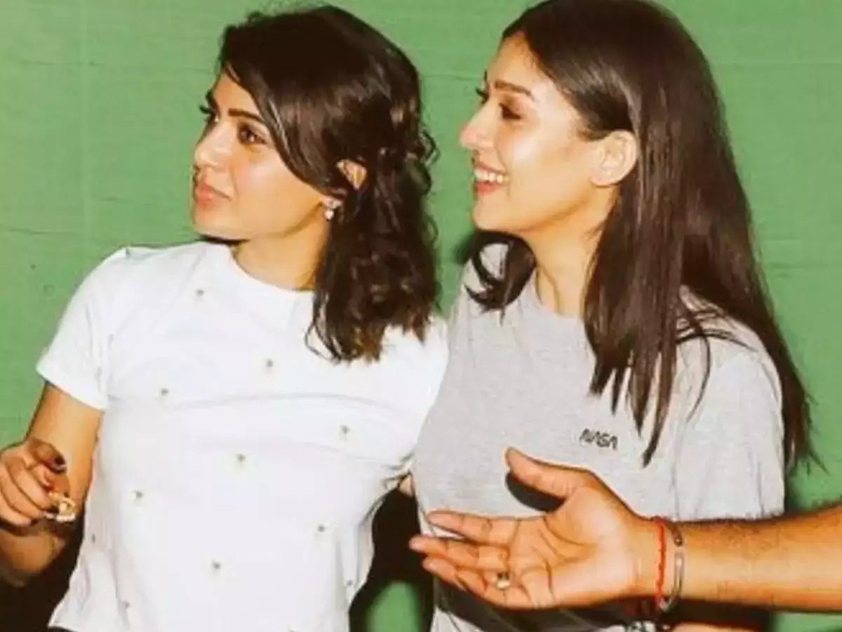 Nayanthara hugs samantha on seeing her own film video getting viral