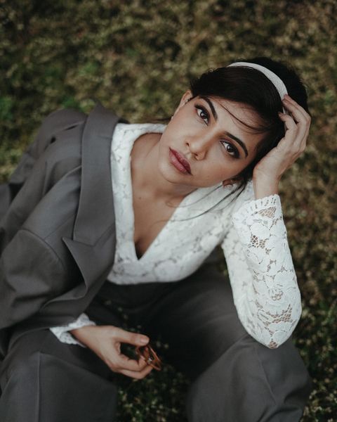 Madonna sebastian hot top angle photos getting viral on social media