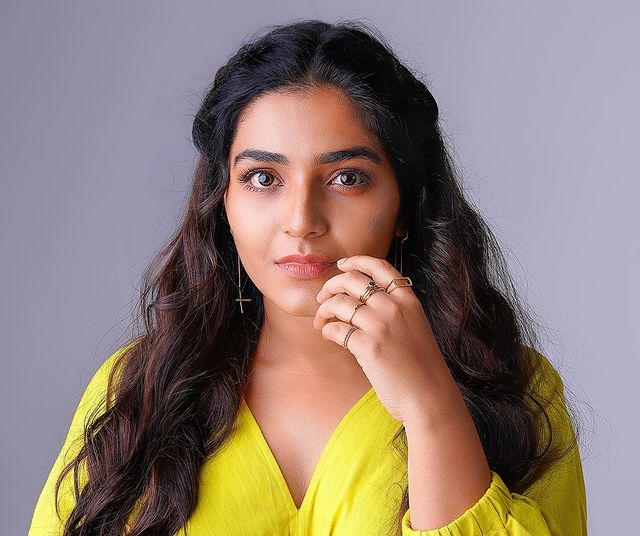 Rajisha vijayan hot yellow short dress photos posted on instagram