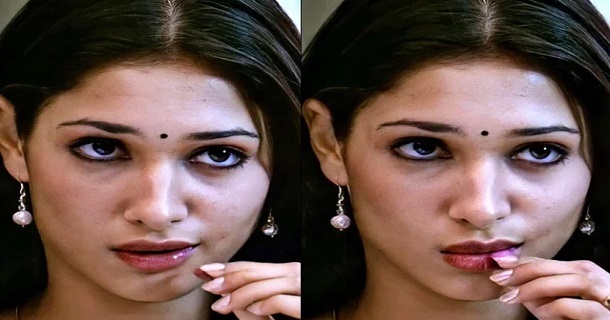 Tamanna bhatia hot in beach tasting tender coconut using straw