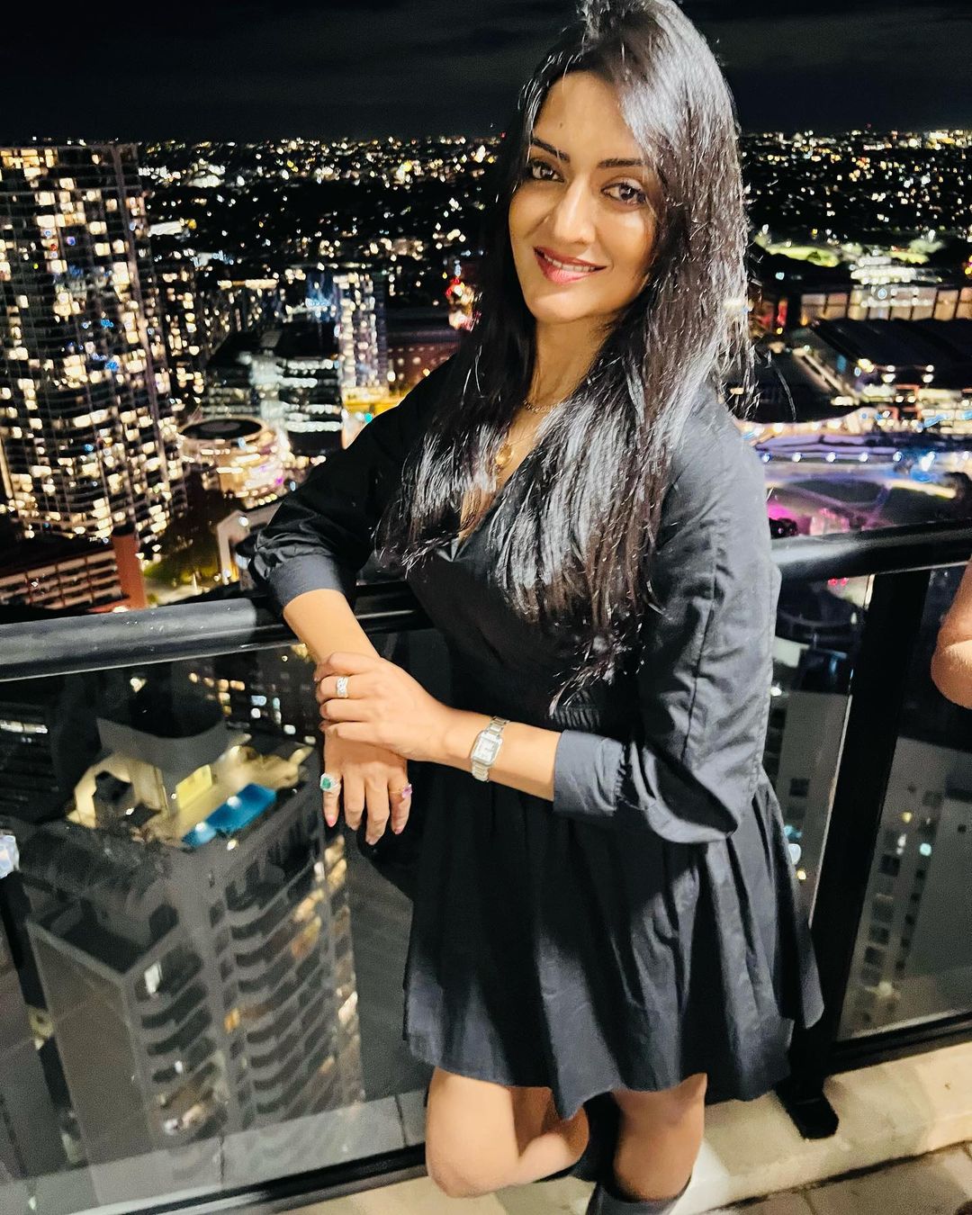 Vimala raman hot short gown photos showing thighs getting viral on social media