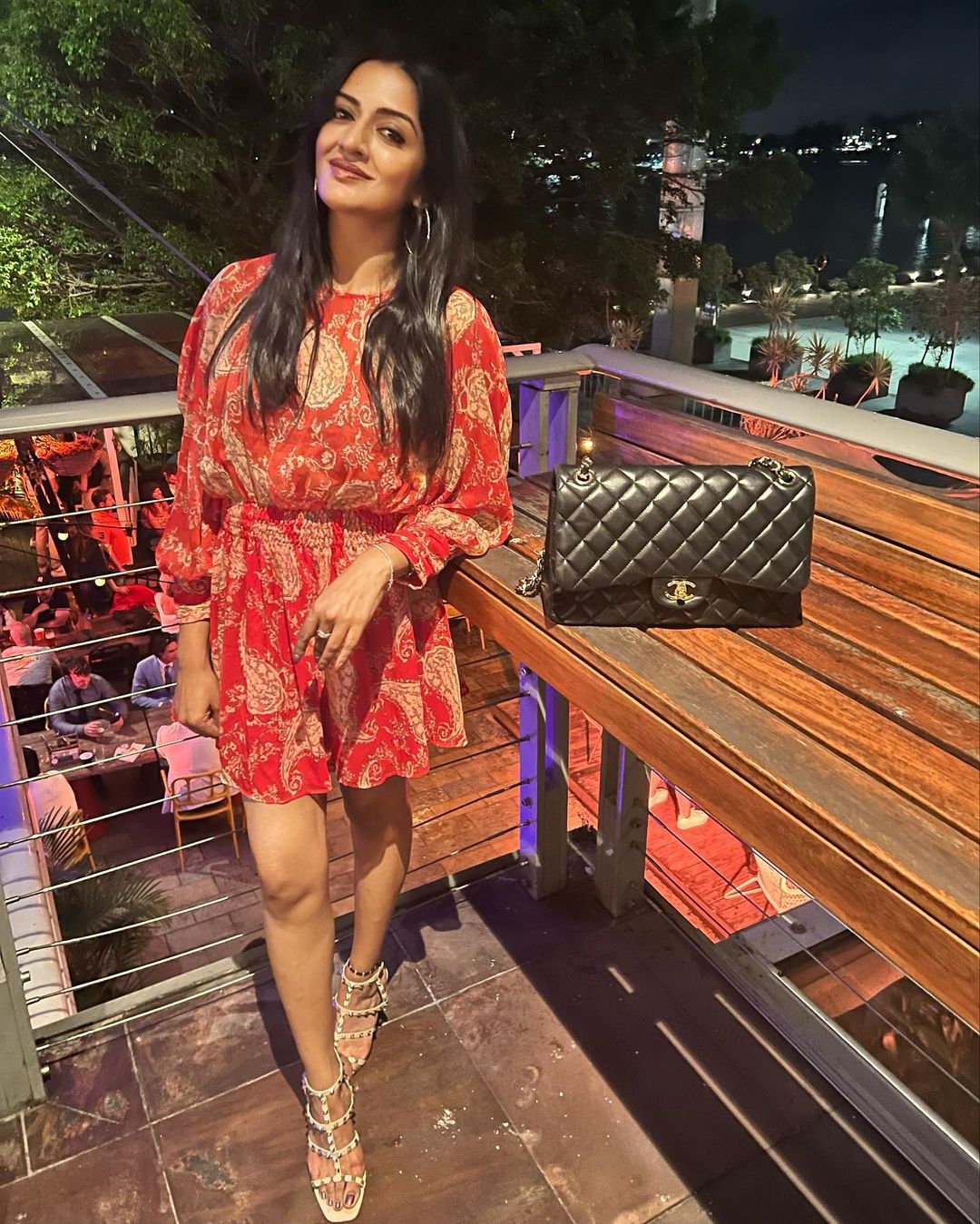 Vimala raman hot short gown photos showing thighs getting viral on social media