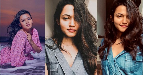 Aparna das hot stills in pink color dress after beast release for magazine