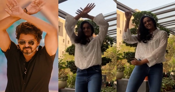 Badmiton player pv sindhu dances for arabic kuthu song viral reels video