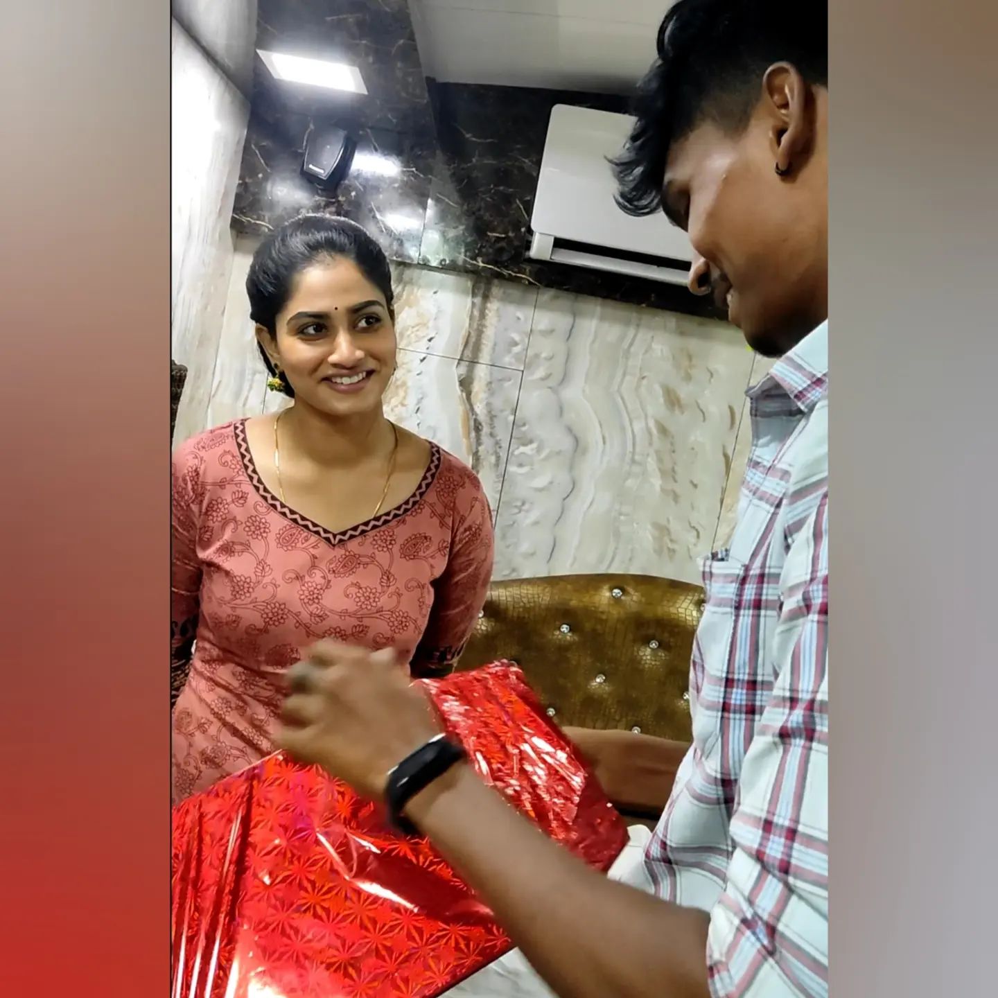 Fan gifts shivani narayanan drawing her portrait with his own poem video and photos getting viral
