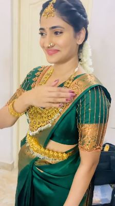 Losliya bridal look video posted on instagram