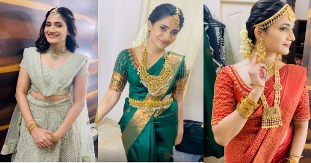 Losliya bridal look video posted on instagram