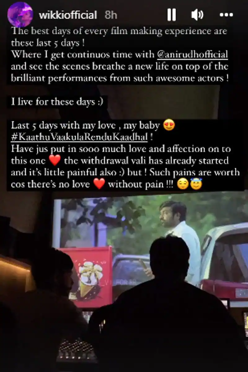 Vignesh shivan shares painful post on last 3 days working for kaathuvaakula rendu kadhal movie