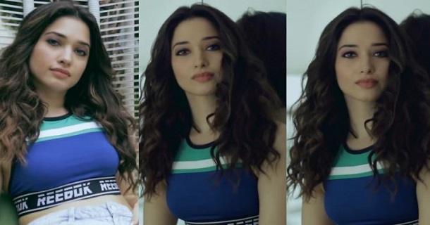 Tamanna hot photos in short trouser and transparent dress