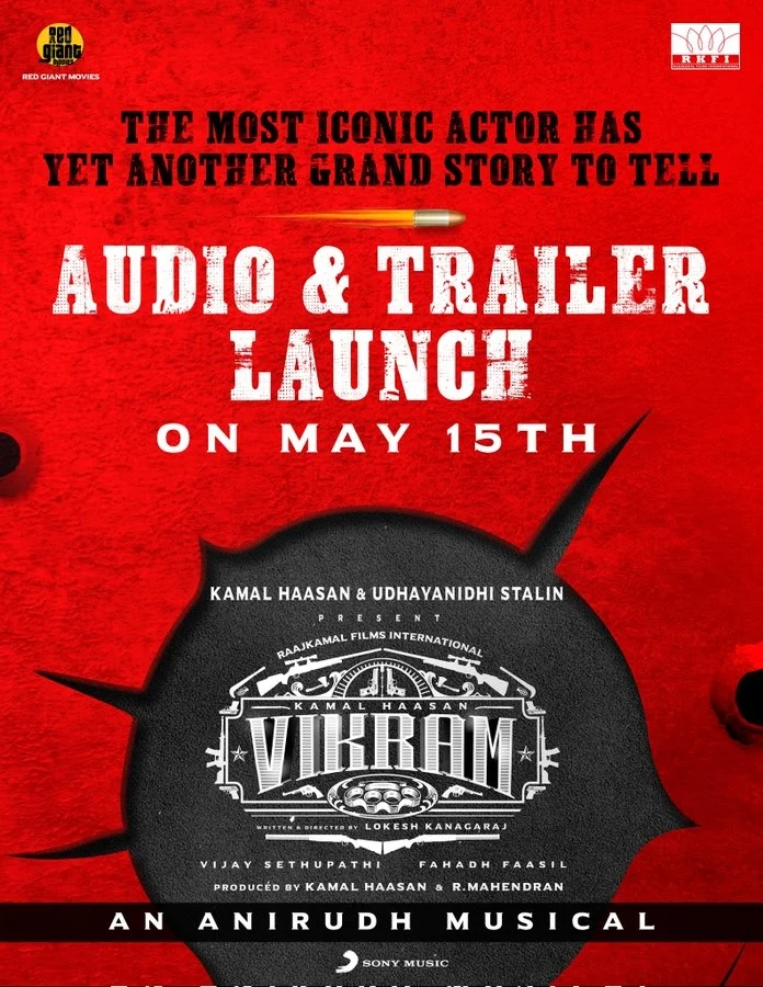 Kamal haasan vikram audio launch and trailer to get released on june 3rd