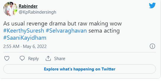 Saani kayidham gains positive comments against its violence scenes and actions