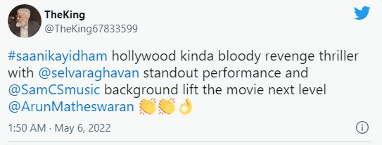 Saani kayidham gains positive comments against its violence scenes and actions