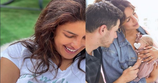 Priyanka chopra shares her baby girl photo on social media
