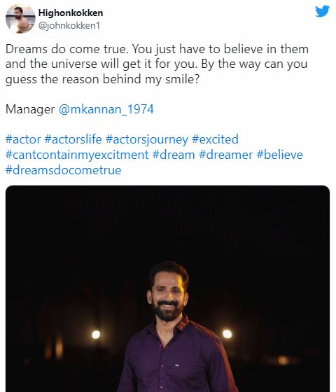 John kokken tweets with suspense fans believe he is onboarding ak61 movie soon