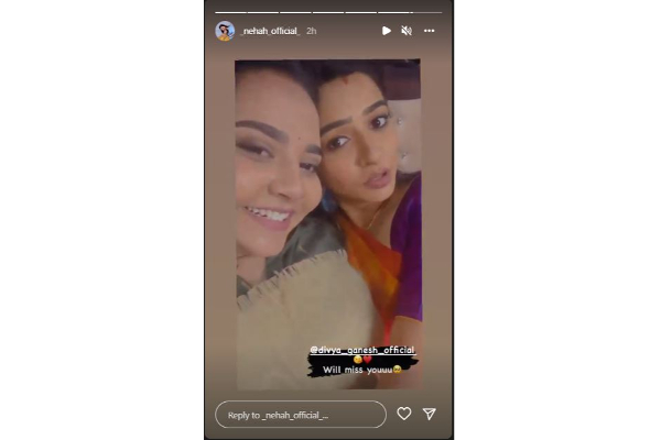 Neha status shocks fans about divya ganesh role in bakiyalakshmi