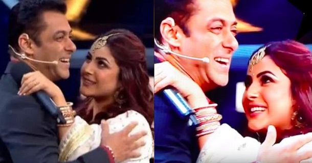 Popular actress shehnaaz gill kisses salman khan in celebration