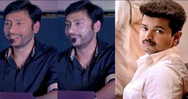 Rj balaji speaks about vijay kuruvi film in nenjuku needhi audio launch