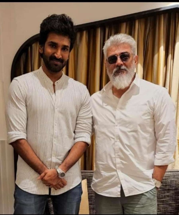Actor aadhi met ajith in hyderabad and took photo getting viral on social media