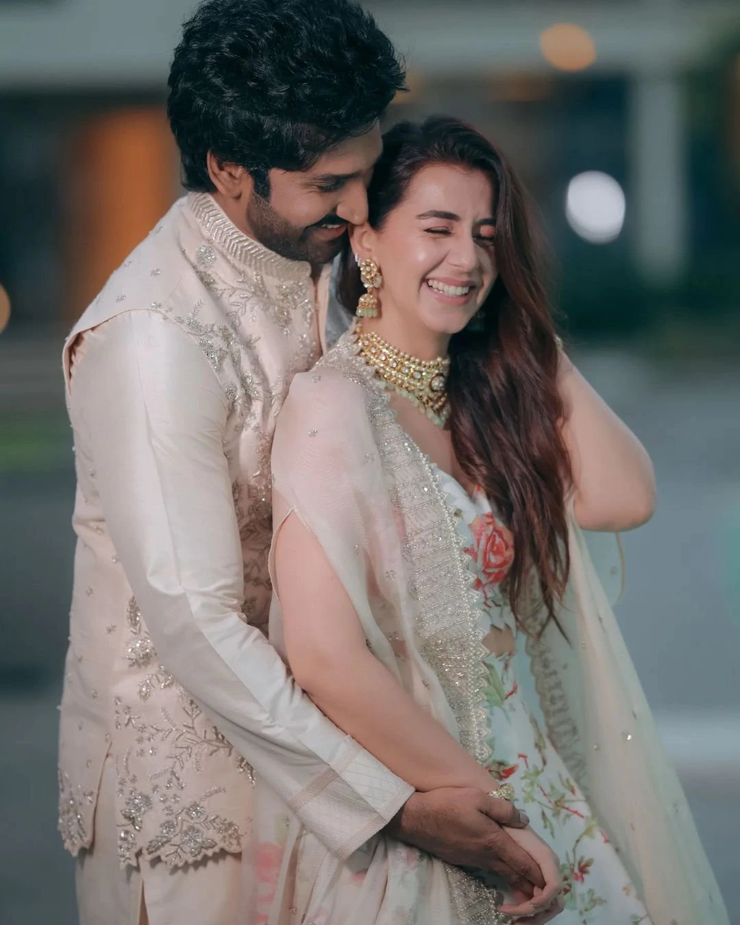 Aadhi pinnisetty and nikki galrani marriage photos getting viral on social media