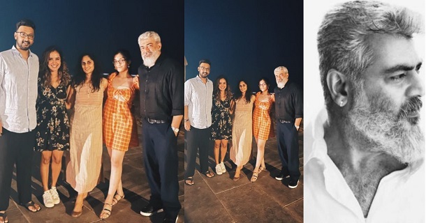 Ajith kumar and shalini with thaya alagiri latest photos getting viral on social media