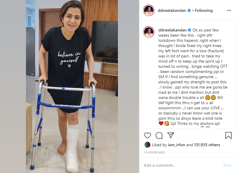 Vj divyadharshini dd walk with walking stick to legend audio launch