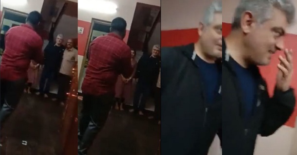 Ajith kumar surprise visit to his fan house viral video