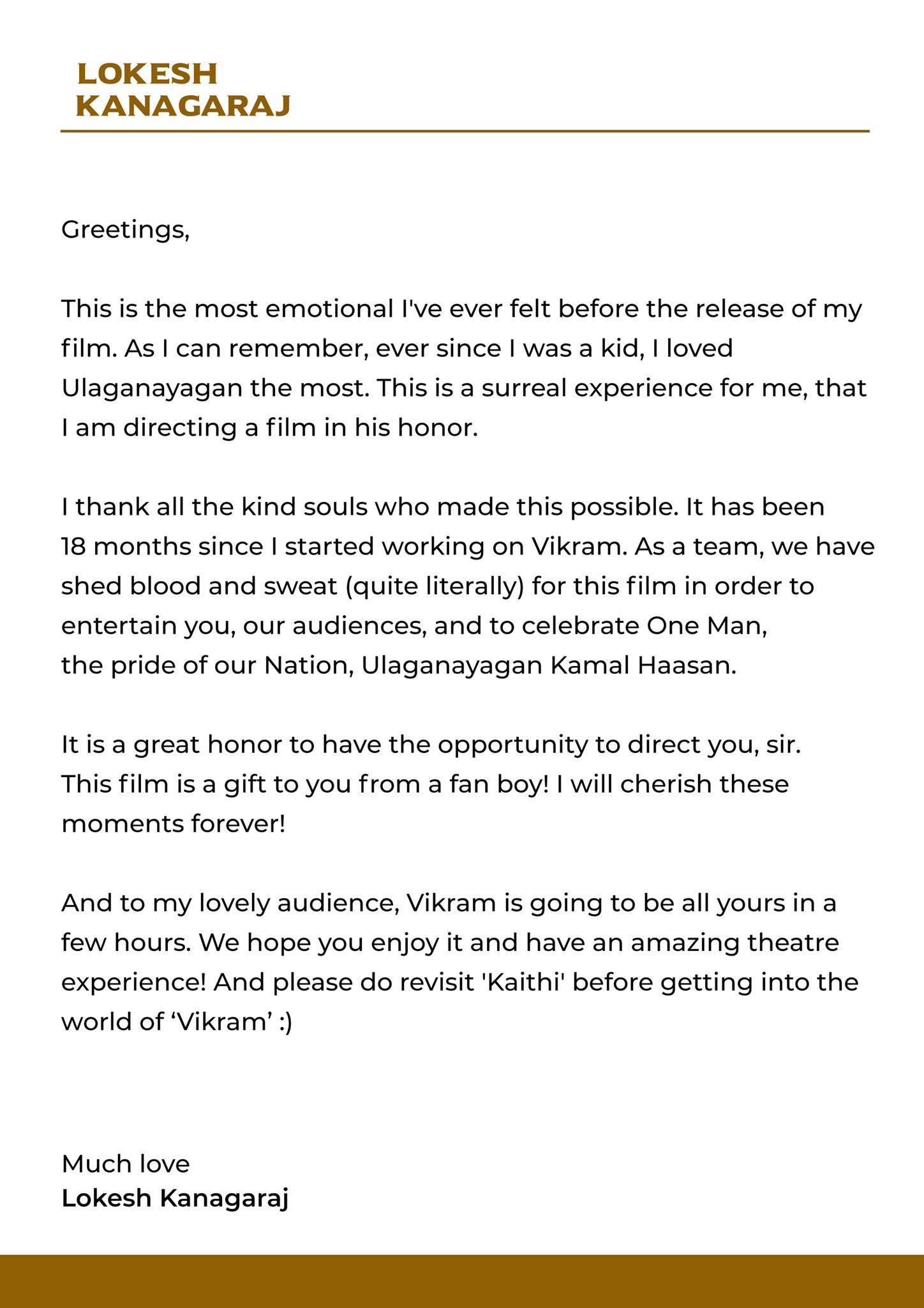 Vikram movie has lot of kaithi reference information getting viral