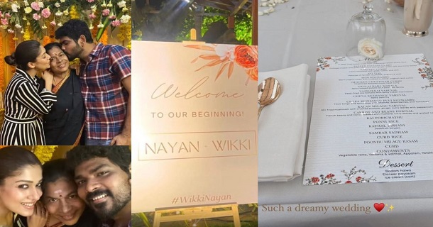 Nayanthara vignesh shivan food menu list getting viral