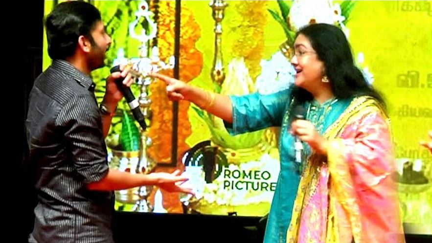 Urvashi opens up about rj balaji in shooting spot in audio launch