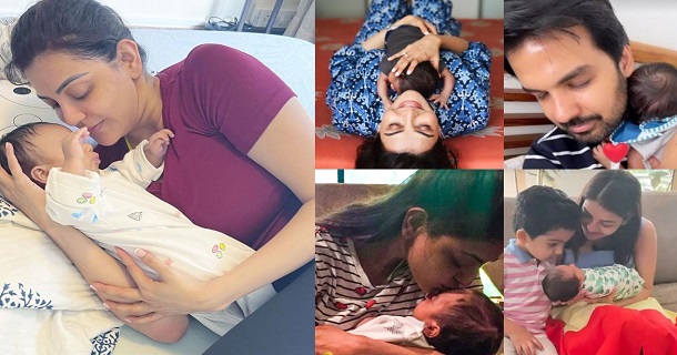 Kajal agarwal shares her baby neil kitchlu photo on instagram
