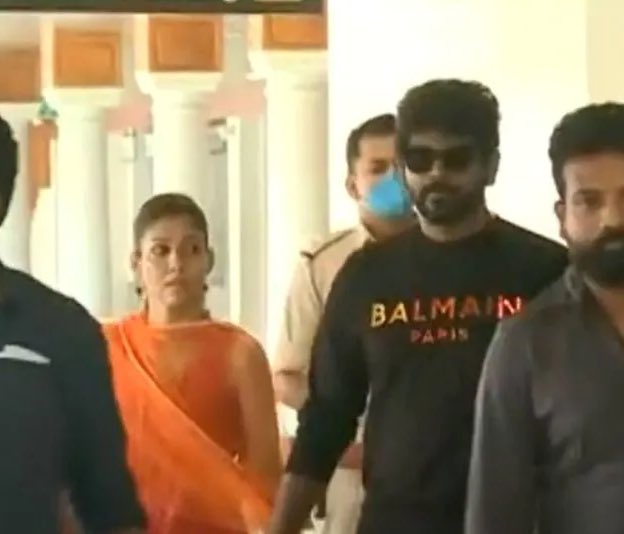 Vignesh shivan and nayanthara spotted in cochin airport