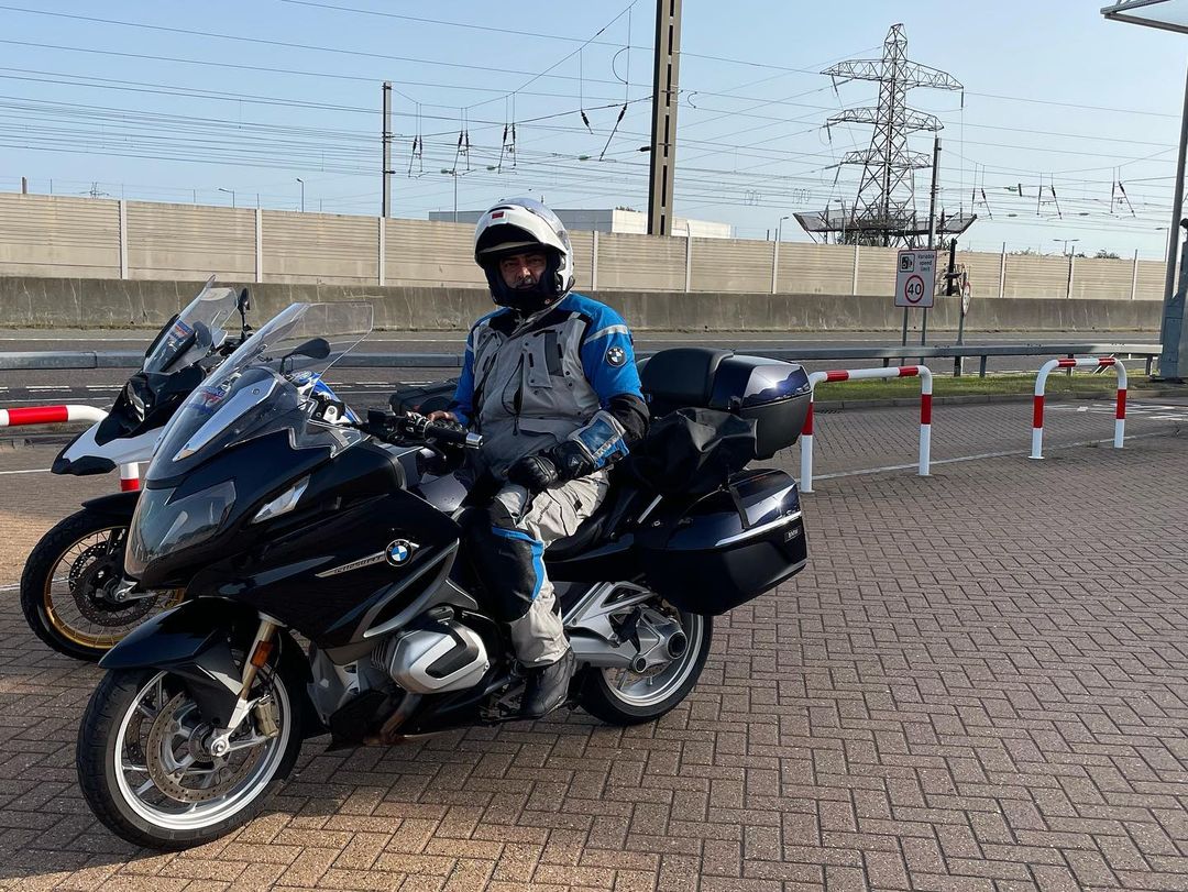 Ajith kumar getting ready for foreign bike ride photos getting viral