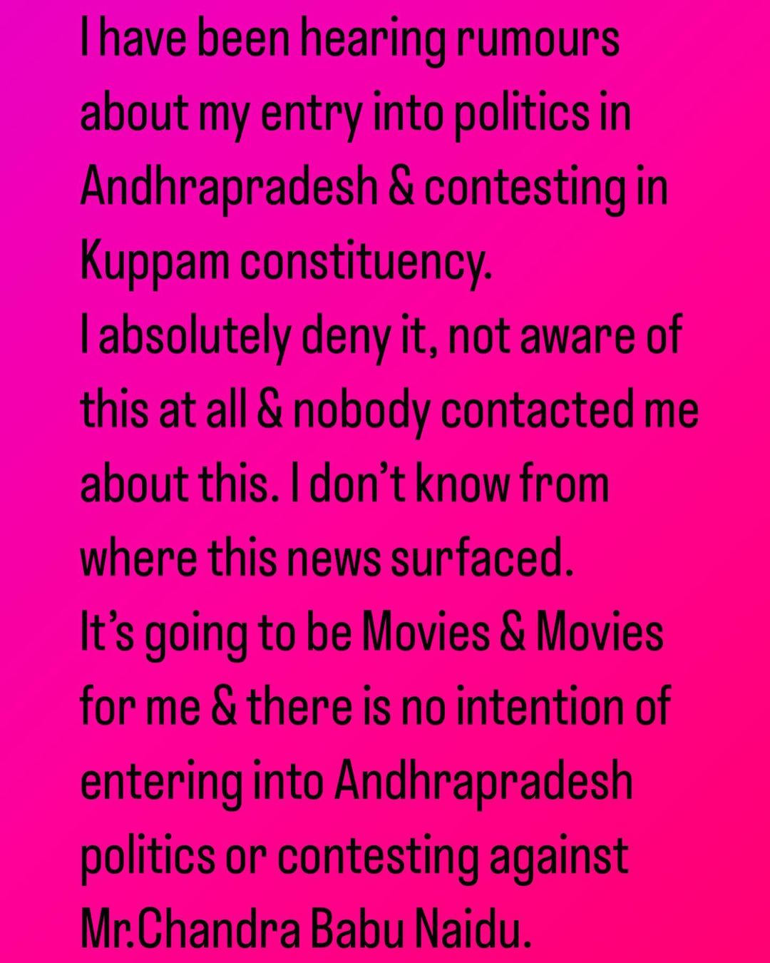 Actor vishal explains and answers about he entering politics