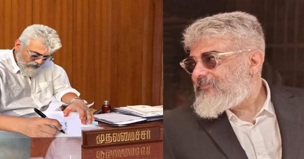 Ajith kumar in chief minister seat fan made photo getting viral on social media