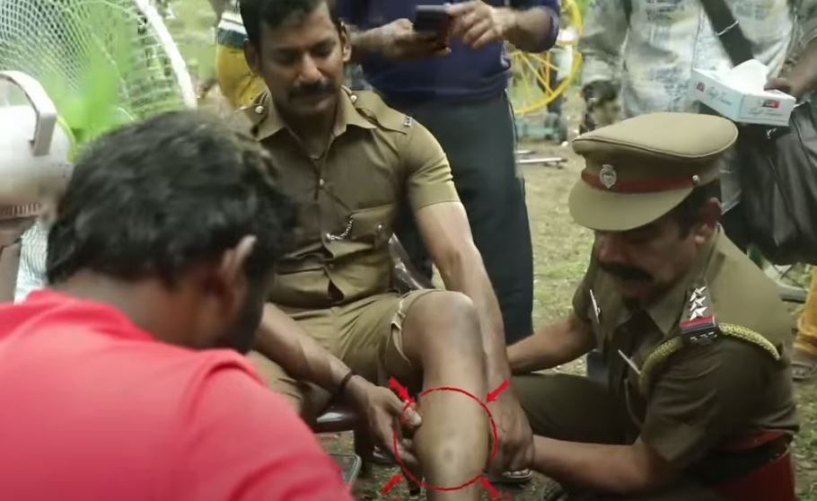 Vishal got heavy injured in laththi shooting spot