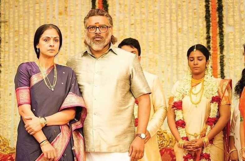 Simran shared nambi narayanan real and reel pic which shocked fans